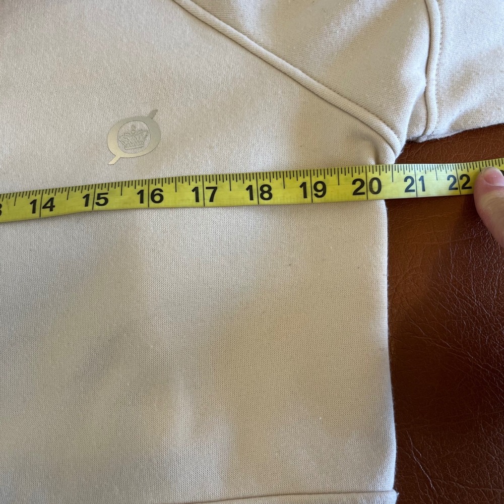 Born‎ Outdoor Quarter Zip Pullover Small Beige Athleisure Minimalist - Picture 8 of 9